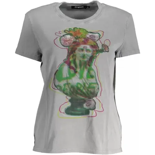 Desigual - Tops > T-Shirts - Gray - Desigual - Modalova