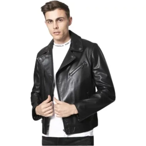 Jackets > Leather Jackets - - Karl Lagerfeld - Modalova