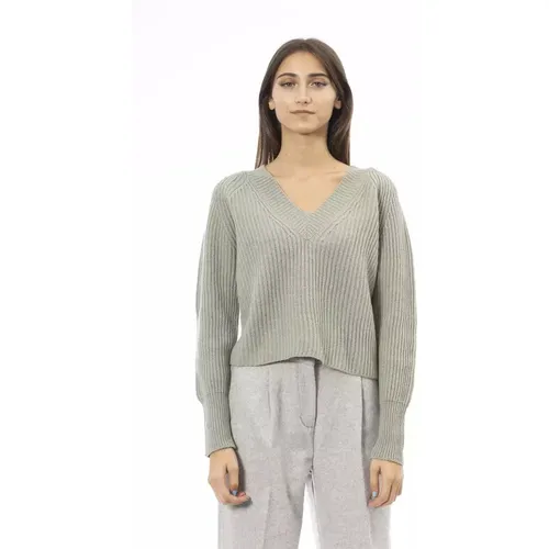 Knitwear > V-neck Knitwear - - Alpha Studio - Modalova