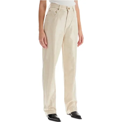 Trousers > Straight Trousers - - Golden Goose - Modalova