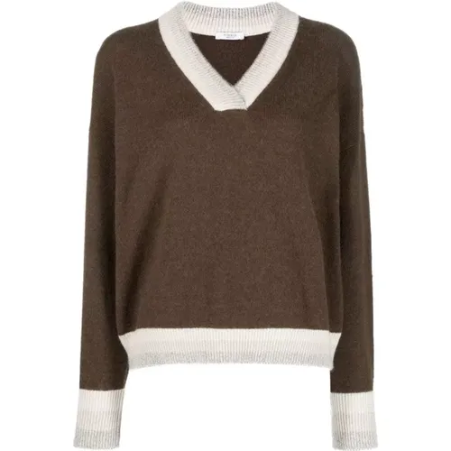 Knitwear > V-neck Knitwear - - PESERICO - Modalova