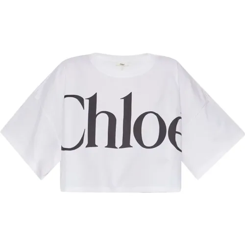 Chloé - Tops > T-Shirts - White - Chloé - Modalova