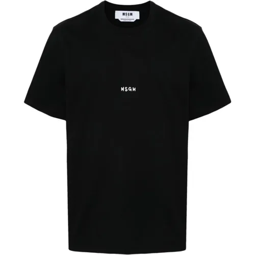 Msgm - Tops > T-Shirts - Black - Msgm - Modalova