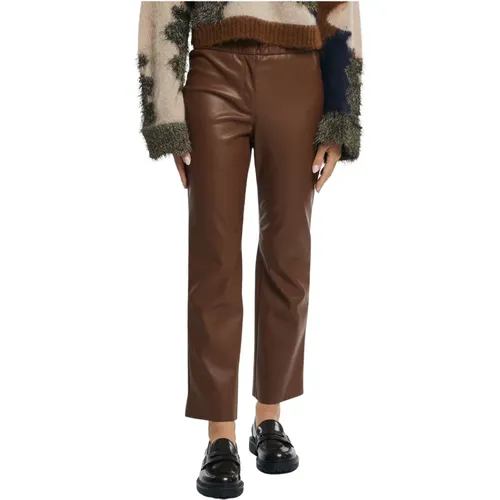 Trousers > Leather Trousers - - Semicouture - Modalova