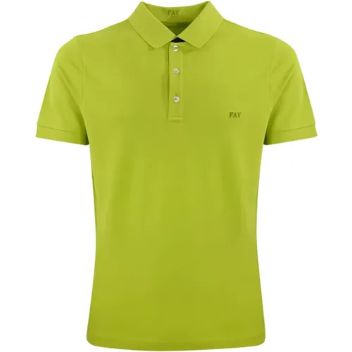 Fay - Tops > Polo Shirts - Green - Fay - Modalova