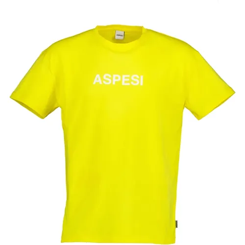 Aspesi - Tops > T-Shirts - Yellow - Aspesi - Modalova