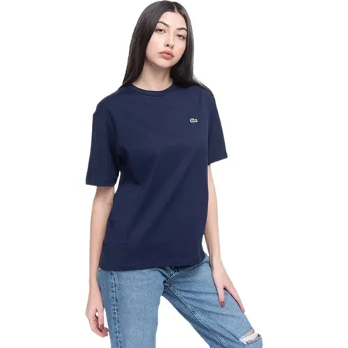 Lacoste - Tops > T-Shirts - Blue - Lacoste - Modalova