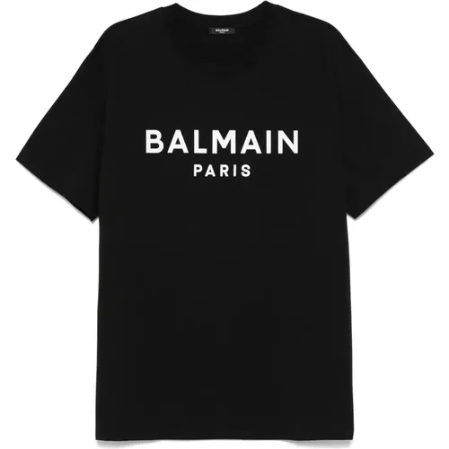 Balmain - Tops > T-Shirts - Black - Balmain - Modalova