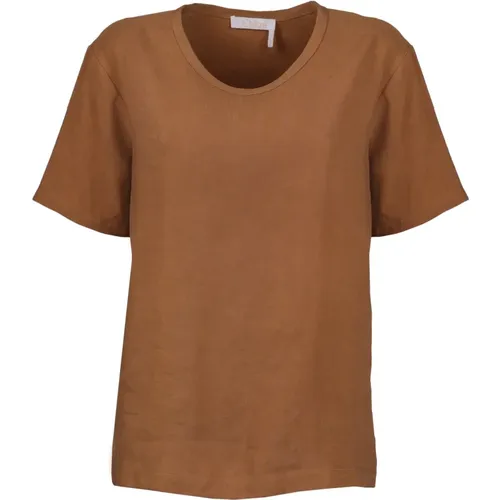 Chloé - Tops > T-Shirts - Brown - Chloé - Modalova