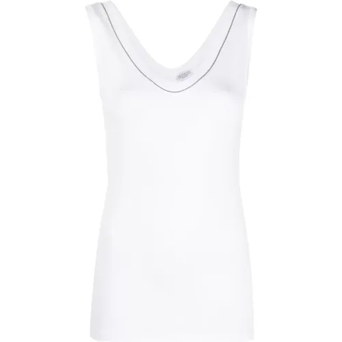 Tops > Sleeveless Tops - - BRUNELLO CUCINELLI - Modalova