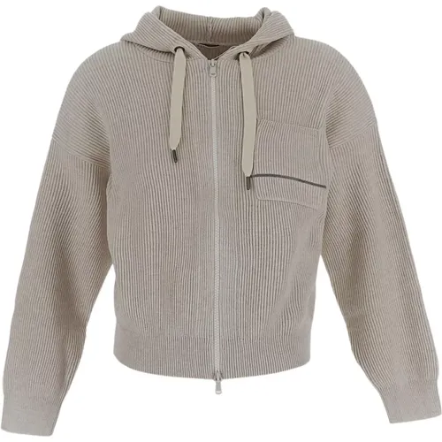 Sweatshirts & Hoodies > Zip-throughs - - BRUNELLO CUCINELLI - Modalova