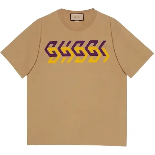 Gucci - Tops > T-Shirts - Beige - Gucci - Modalova