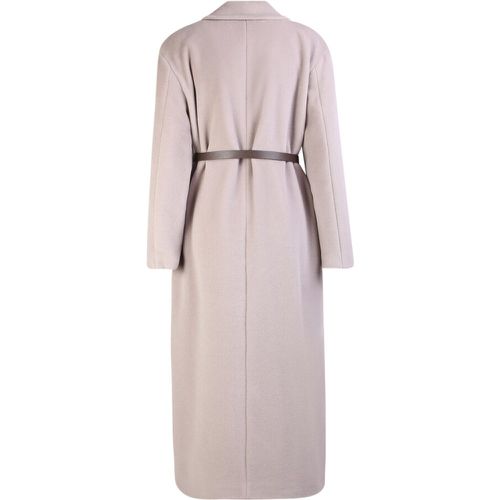 Belted virgin-wool coat Fabiana Filippi en coloris Rose Femme Vêtements Manteaux Manteaux longs et manteaux dhiver 