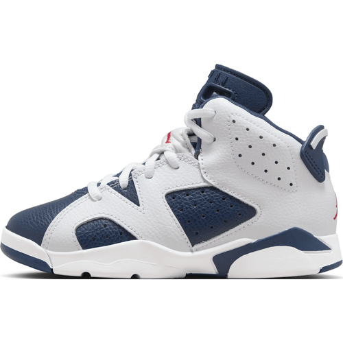 Chaussure 6 Retro « White and Midnight Navy » pour enfant - Jordan - Modalova