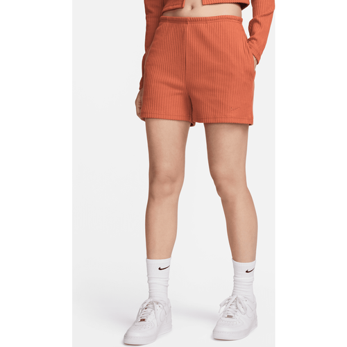 Short slim taille haute Sportswear Chill Rib 8 cm pour femme - Nike - Modalova