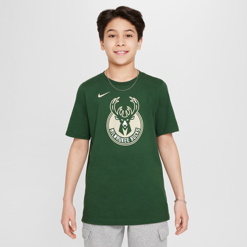 T-shirt à logo NBA Milwaukee Bucks Essential pour ado (garçon) - Nike - Modalova