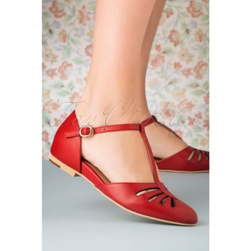 Singapore T-Strap Flats Années 50 en - Charlie Stone - Modalova