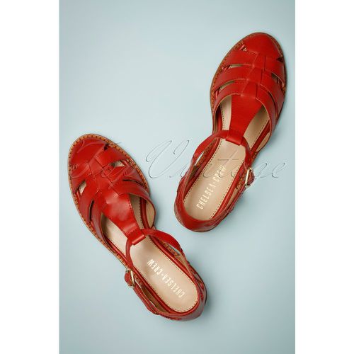 S Carina Leather Sandals in Red - Chelsea Crew - Modalova