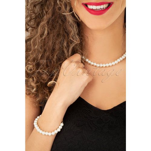 Elegant Pearl Bracelet Années 50 en Ivoire - topvintage boutique collection - Modalova
