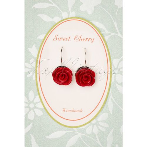 Sparkling Rose Earrings Années 50 en - sweet cherry - Modalova