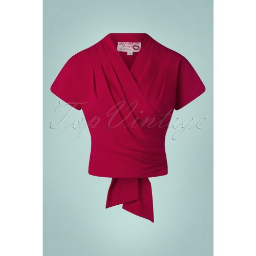 S Darla Short Sleeve Wrap Blouse in - Rock N Romance - Modalova