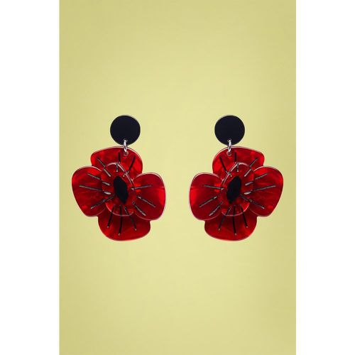 Remembrance Poppy Drop Earrings en - erstwilder - Modalova
