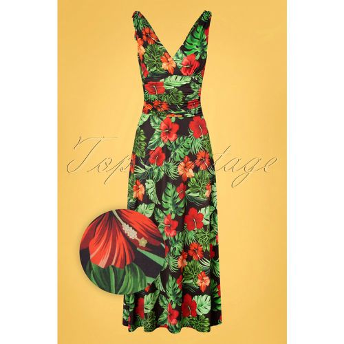Grecian Tropical Flower Maxi Dress Années 50 en - vintage chic for topvintage - Modalova