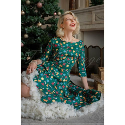 TopVintage exclusive ~ Adriana Gingerbread Long Sleeve Swing Dress Années 50 en - topvintage boutique collection - Modalova