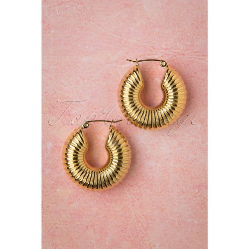 Caterpillar Hoop Earrings Années 50 en Doré - topvintage boutique collection - Modalova