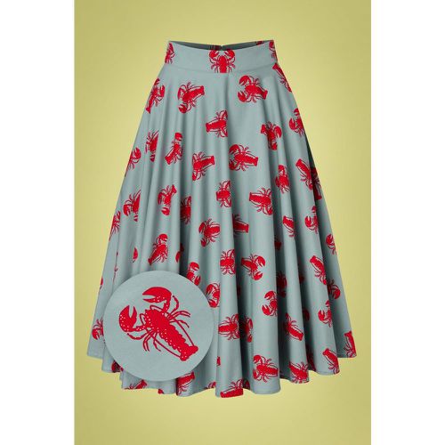 Lobster Love Skirt en Bleu - Banned Retro - Modalova