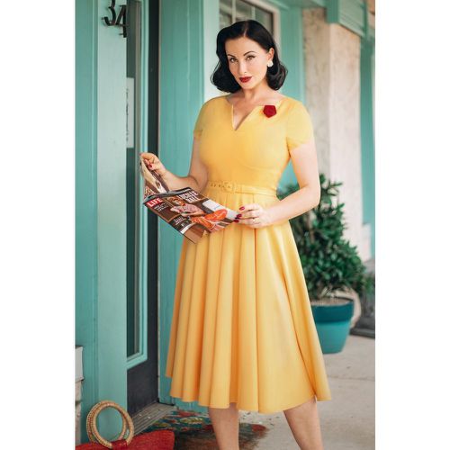 The Gianna Swing Dress in Yellow - Vintage Diva - Modalova