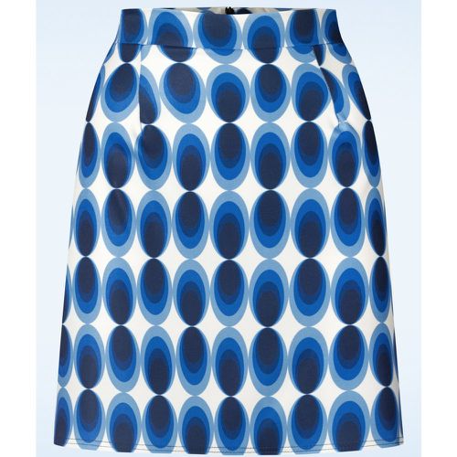 Bobby Retro Skirt en Bleu et Blanc - vintage chic for topvintage - Modalova