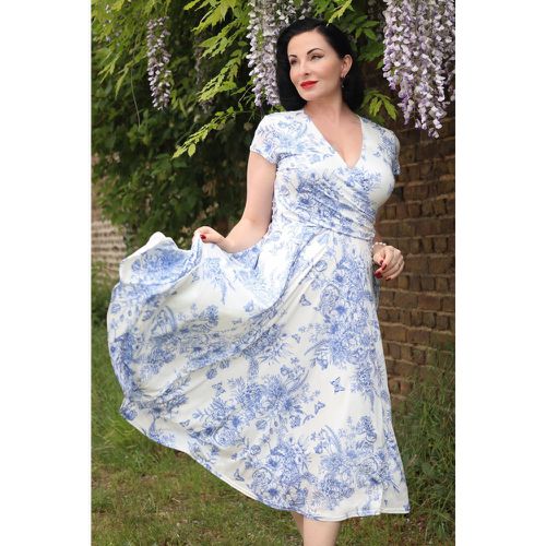 Layla Floral Swing Dress en et Bleu - vintage chic for topvintage - Modalova