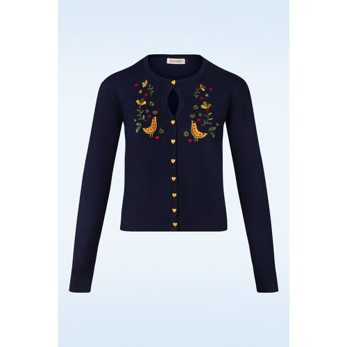 Cardigan Heritage Scandi Birdi en Marine - Banned Retro - Modalova