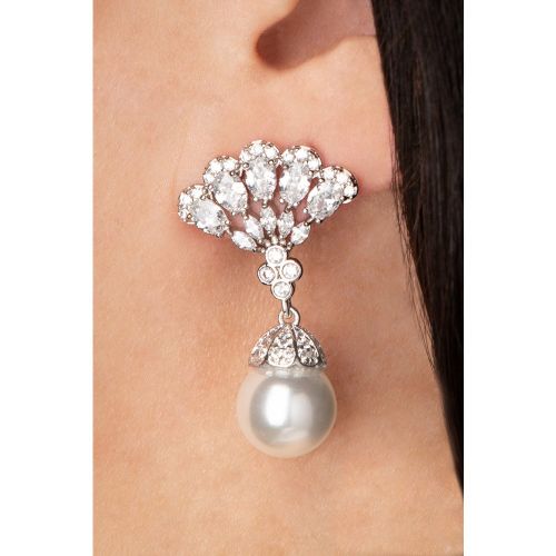 Boucles d'Oreilles Cubic Zirkonia Pearl en é - lovely - Modalova