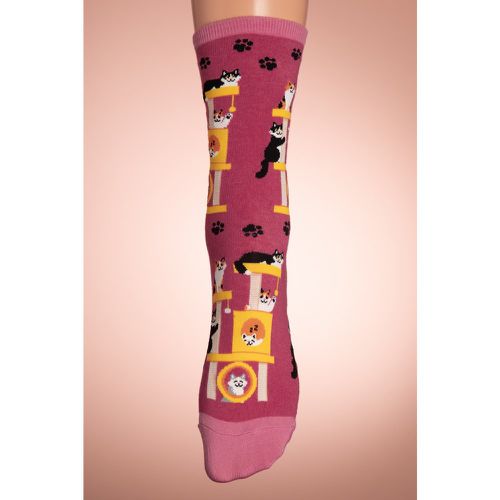 Chaussettes Cool Cats Club en rose - Socksmith - Modalova