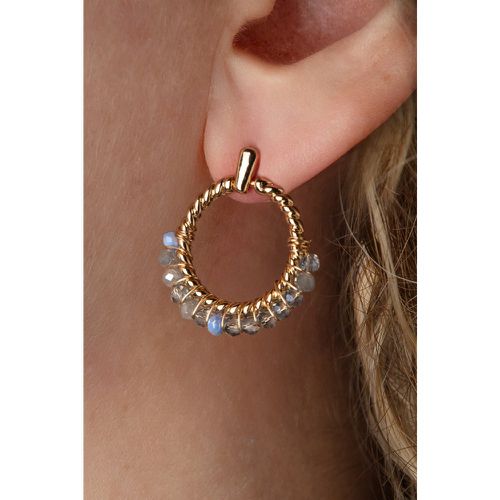 Puces d'oreilles The Beads Go Round en plaqué or et - Day&Eve by Go Dutch Label - Modalova