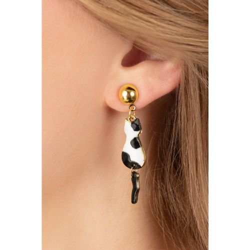 Boucles d’oreilles chat à queue pendante en et - Glitz-o-Matic - Modalova