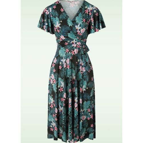 Irene Tropical Floral Cross Over Swing Dress Années 50 en - vintage chic for topvintage - Modalova