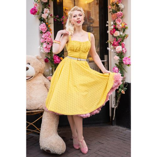 Valerie Swing Dress Années 50 en Moutarde - Timeless - Modalova