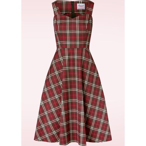 Winter Check Swing Dress Années 50 en - Banned Retro - Modalova