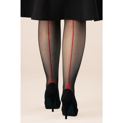 Classic Seamer Tights en avec couture Rouge - scarlet - Modalova