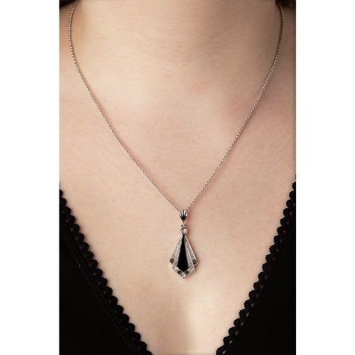 Collier Art Déco en Noir - lovely - Modalova