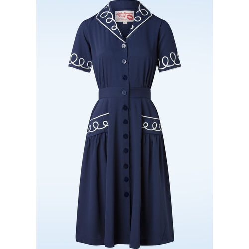 Robe-chemise Loopy Lou en marine - Rock N Romance - Modalova