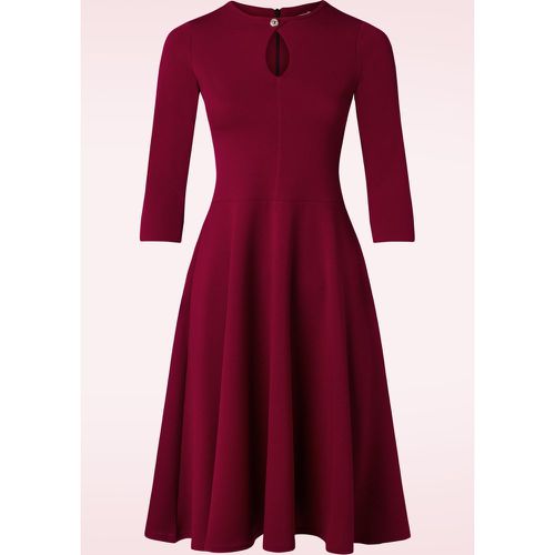 Robe corolle Emilia en bordeaux - vintage chic for topvintage - Modalova