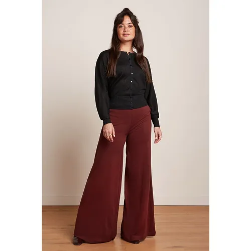 Pantalon palazzo en crêpe de Milan Border couleur bois de santal - king louie - Modalova