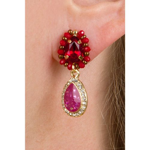 Boucles d'oreilles Senna Sparkly en fuchsia - Day&Eve by Go Dutch Label - Modalova