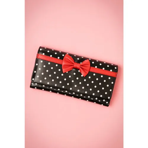 Carla Bow Polka Purse en et Rouge - Banned Retro - Modalova