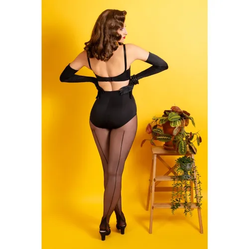 Retro Seamed Tights en Noir - what katie did - Modalova