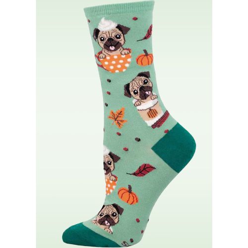 Chaussettes Pugkin Spice Latte en turquoise - Socksmith - Modalova